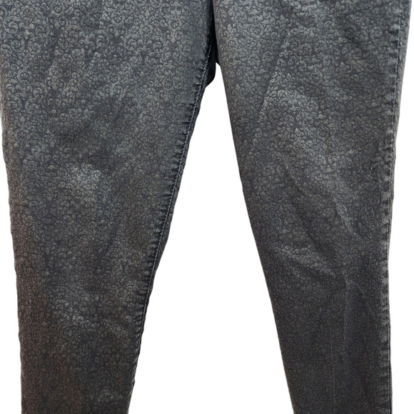 Democracy Jeans Womens 10 Justice Jegging Black Fleur De Lis Pattern Stretch - Picture 5 of 8